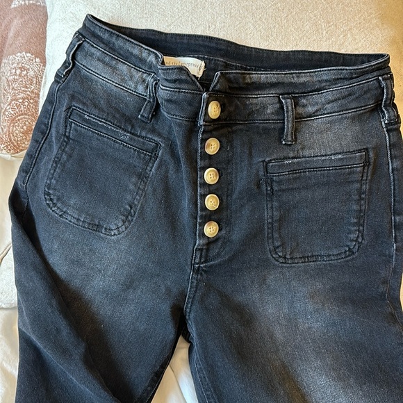 ANTHROPOLOGIE Pilcro high rise skinny black denim 29 - Picture 3 of 7